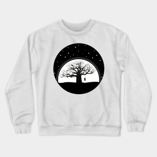 Lonely girl on swing Crewneck Sweatshirt